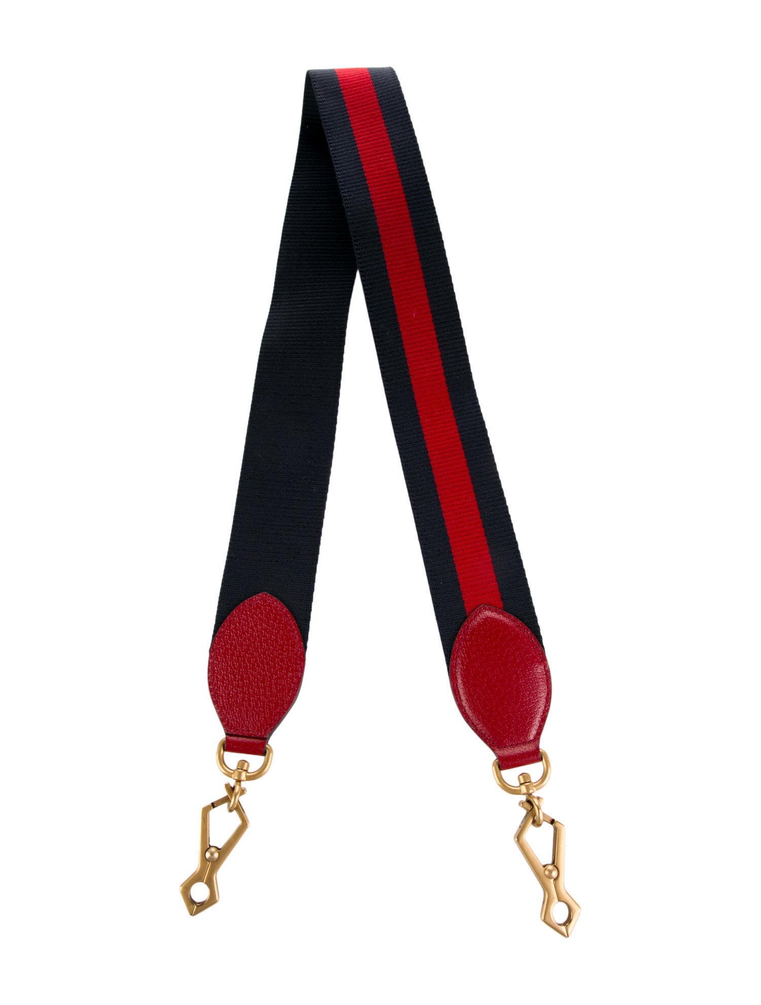 Gucci Sylvie Web Accent Leather-Trimmed Nylon Bag Strap