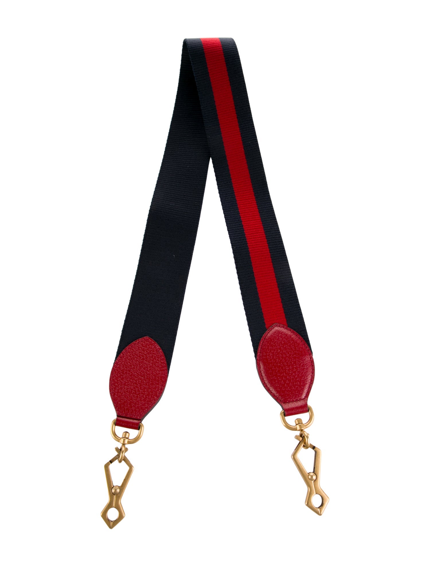 Gucci Sylvie Web Accent Leather-Trimmed Nylon Bag Strap