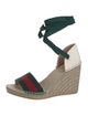 Gucci Web Accent Canvas Espadrilles