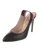 Gucci Sylvie Web Accent Leather Slingback Pumps