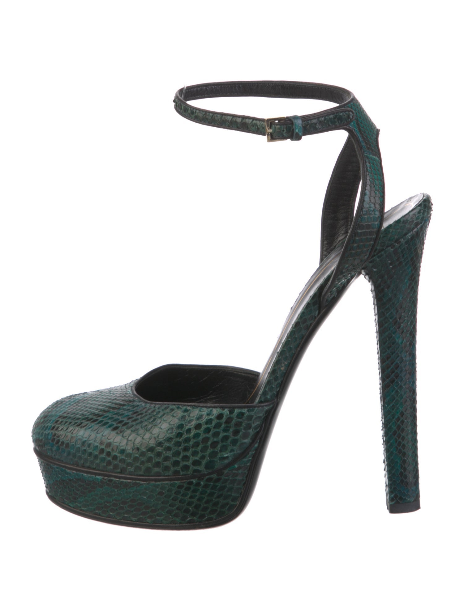 Gucci Snakeskin Slingback Pumps