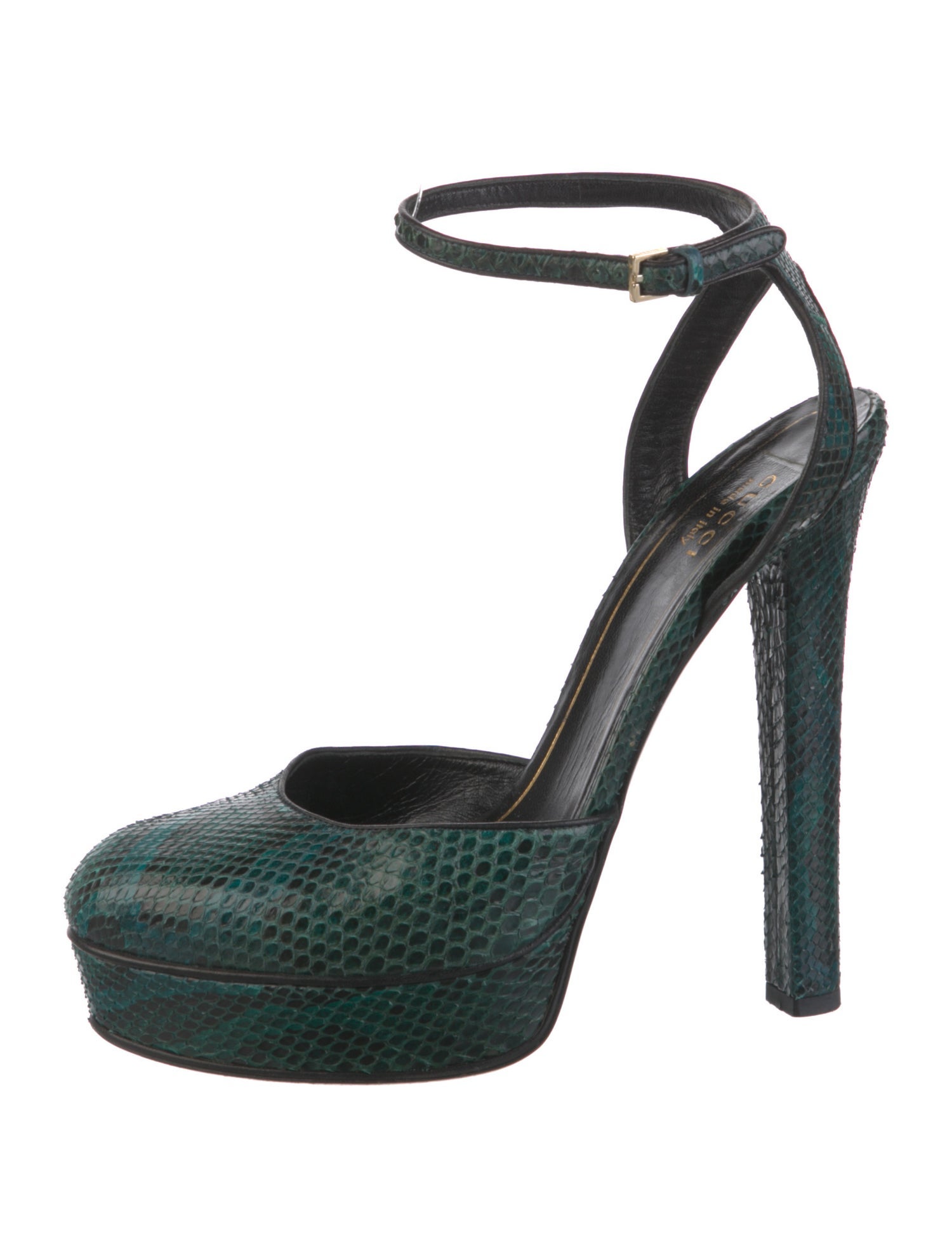 Gucci Snakeskin Slingback Pumps