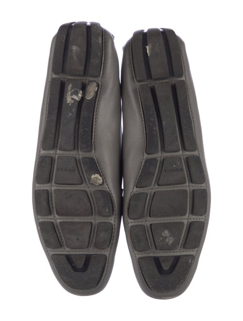 Gucci Web Accent Leather Loafers