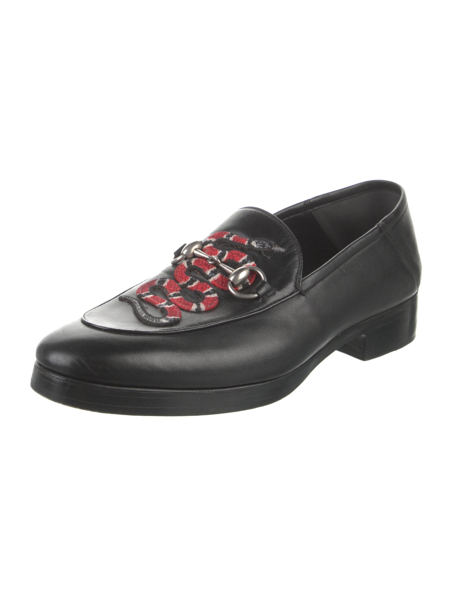 Gucci Horsebit Accent Leather Loafers