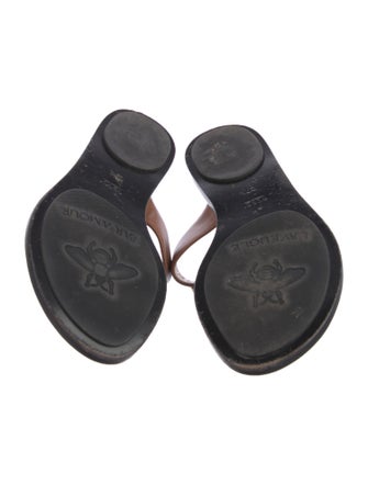 Gucci Double G Logo Leather Slides
