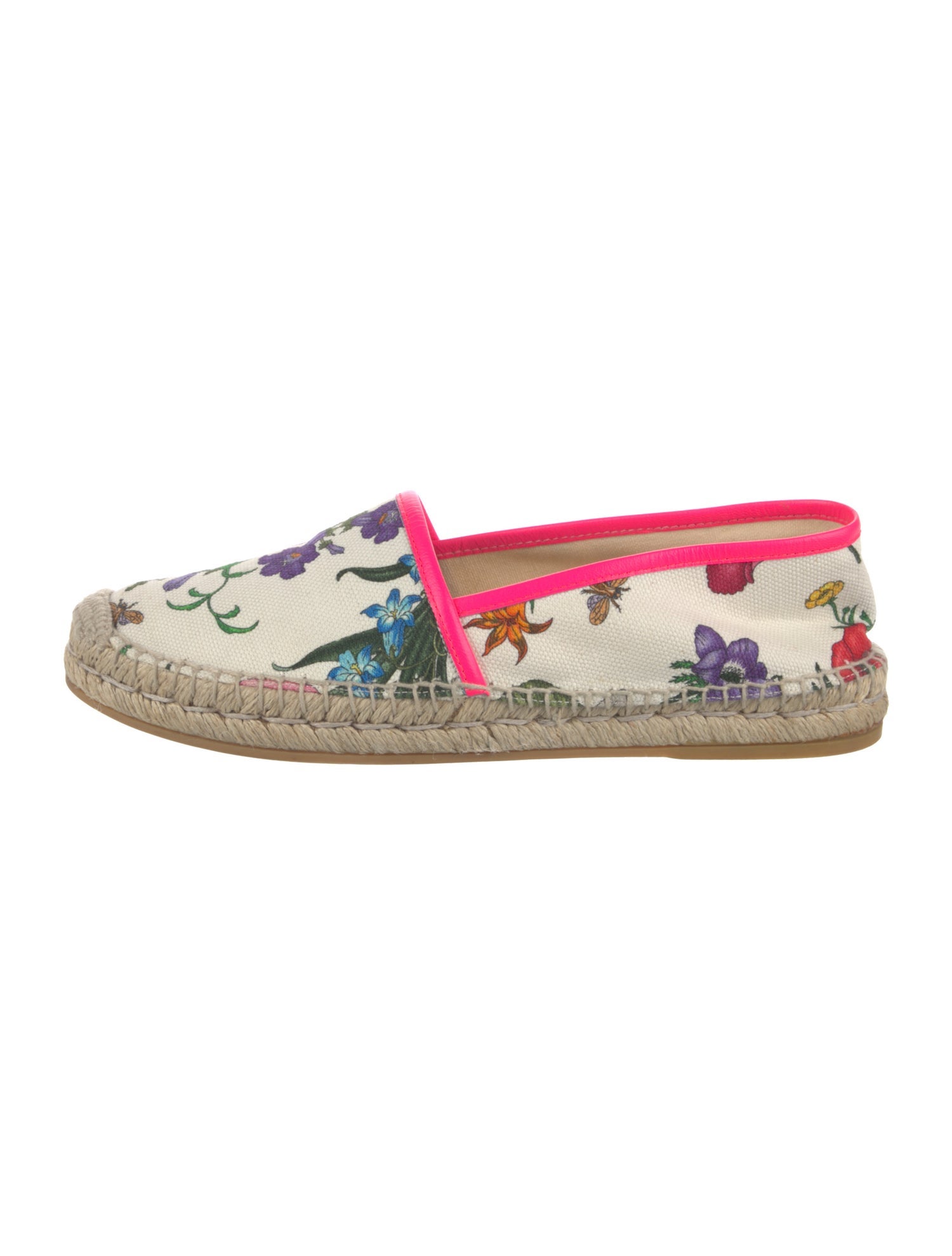Gucci Flora Print Canvas Espadrilles