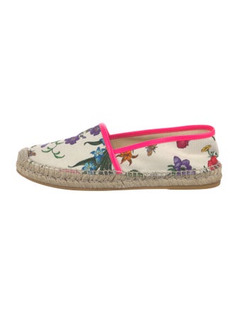 Gucci Flora Print Canvas Espadrilles