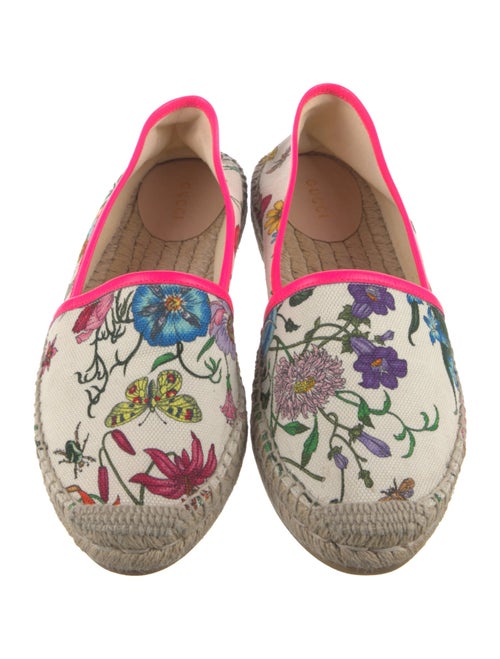 Gucci Flora Print Canvas Espadrilles