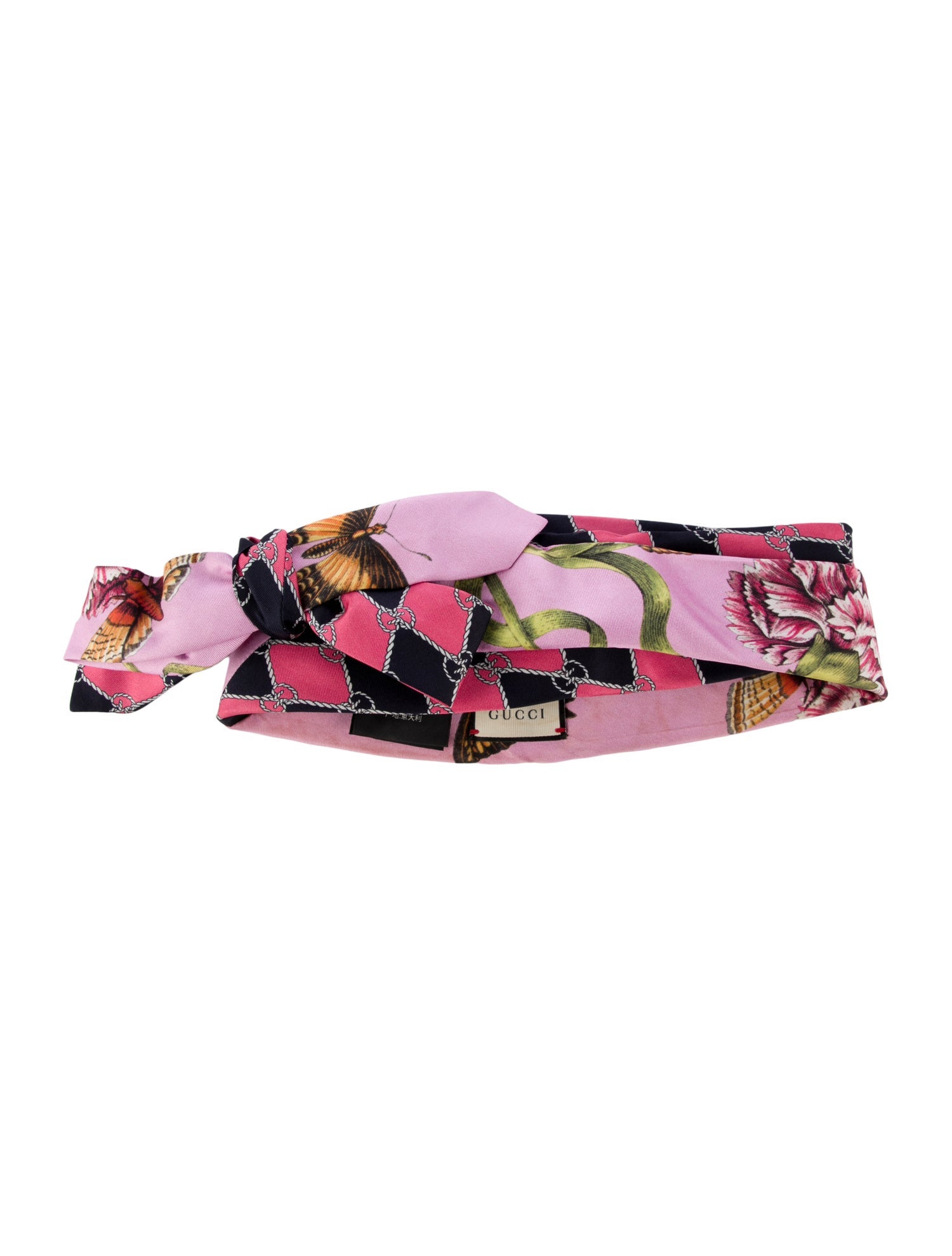 Gucci Pattern Print Silk Headband