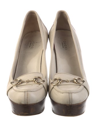 Gucci Horsebit Accent Leather Pumps