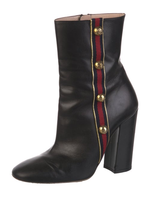 Gucci Interlocking G Logo Leather Boots