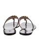 Gucci Double G Logo Leather Flip Flops