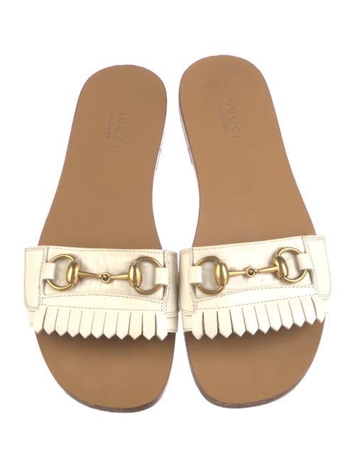 Gucci Horsebit Accent Leather Slides
