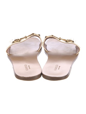 Gucci Horsebit Accent Leather Slides