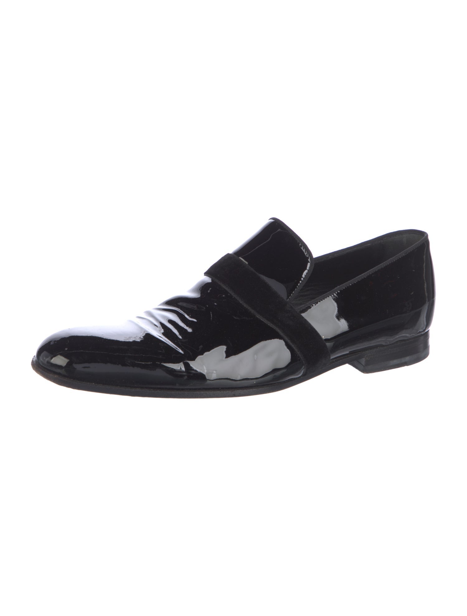 Gucci Interlocking G Logo Patent Leather Dress Loafers