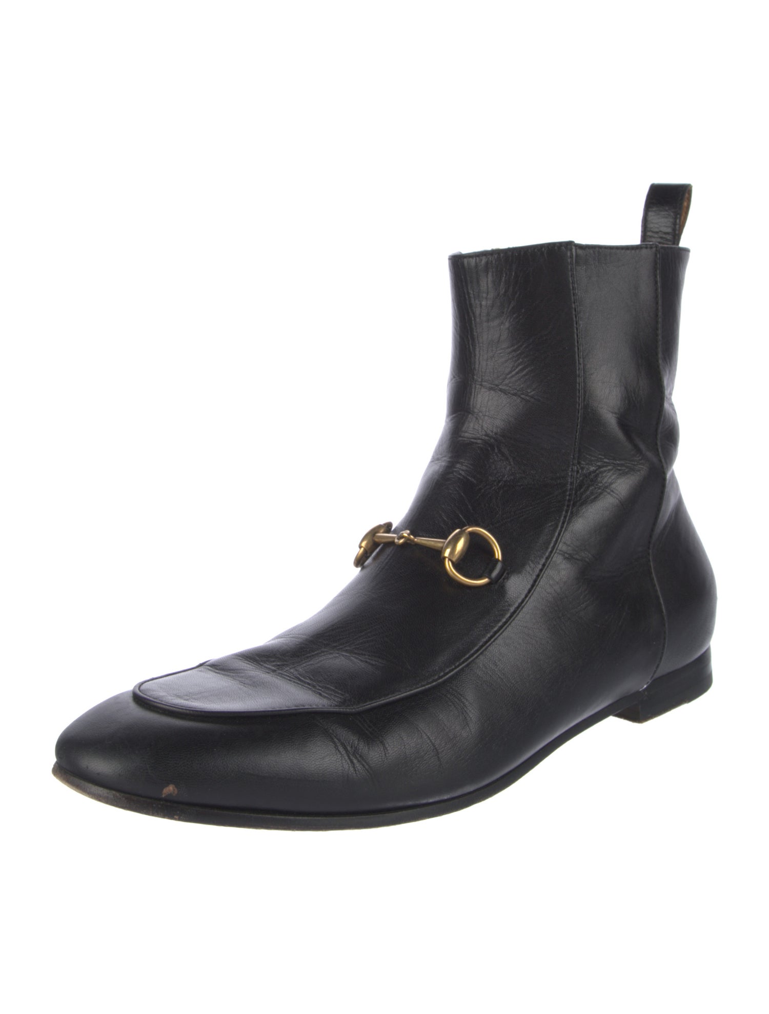 Gucci Horsebit Accent Leather Chelsea Boots