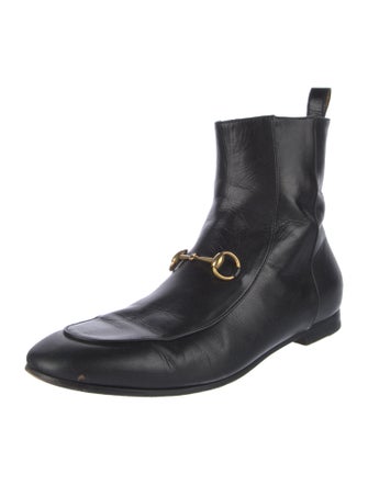 Gucci Horsebit Accent Leather Chelsea Boots