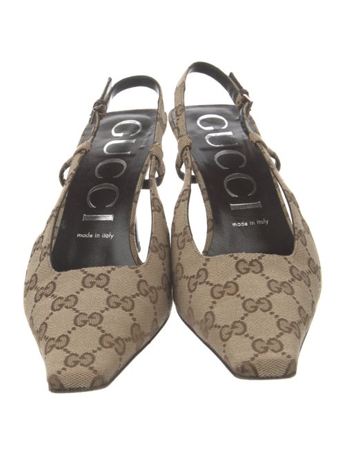 Gucci GG Canvas Canvas Slingback Pumps