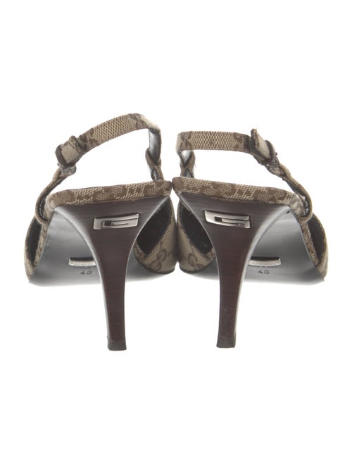 Gucci GG Canvas Canvas Slingback Pumps
