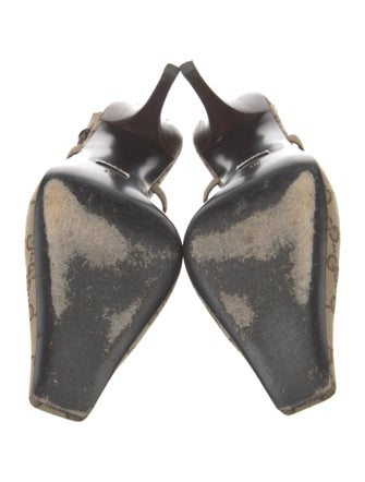 Gucci GG Canvas Canvas Slingback Pumps