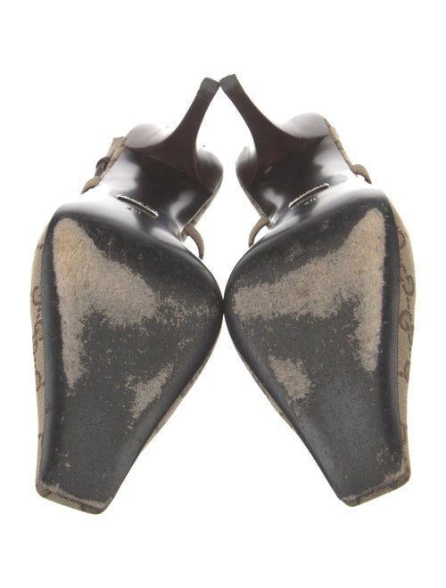 Gucci GG Canvas Canvas Slingback Pumps