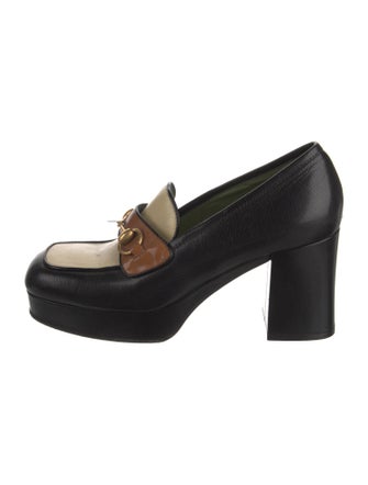 Gucci Horsebit Accent Leather Pumps