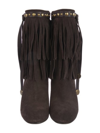 Gucci Hysteria Accent Suede Boots