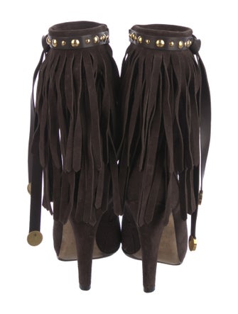 Gucci Hysteria Accent Suede Boots