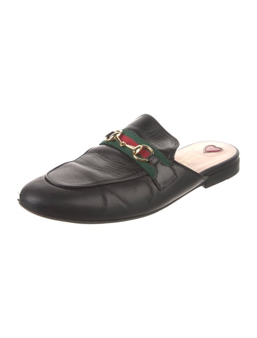 Gucci Web Accent Leather Mules