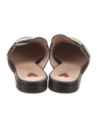 Gucci Web Accent Leather Mules