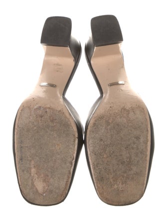 Gucci Leather Crystal Embellishments Mules