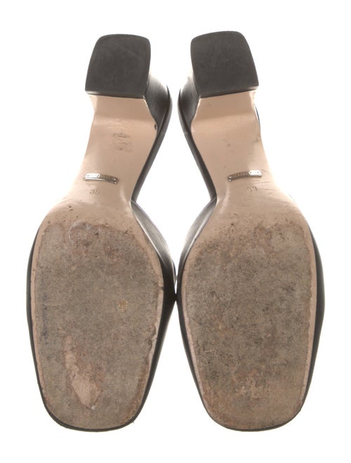 Gucci Leather Crystal Embellishments Mules