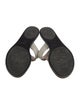Gucci Double G Logo Leather Flip Flops