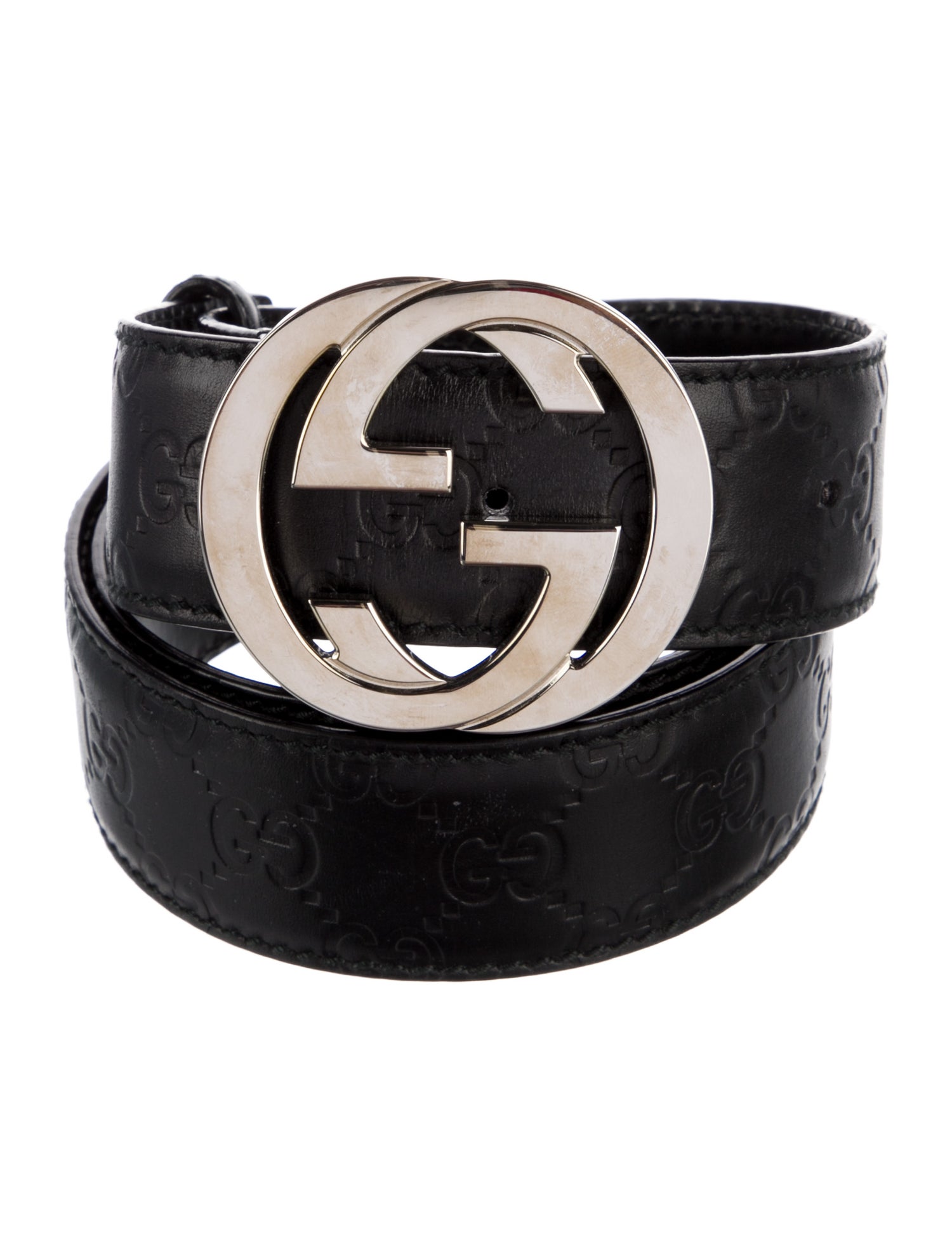 Gucci Interlocking G Logo Leather Belt