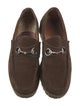 Gucci Horsebit Accent Suede Loafers