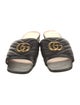 Gucci Double G Logo Leather Slides