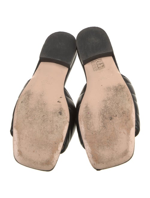 Gucci Double G Logo Leather Slides