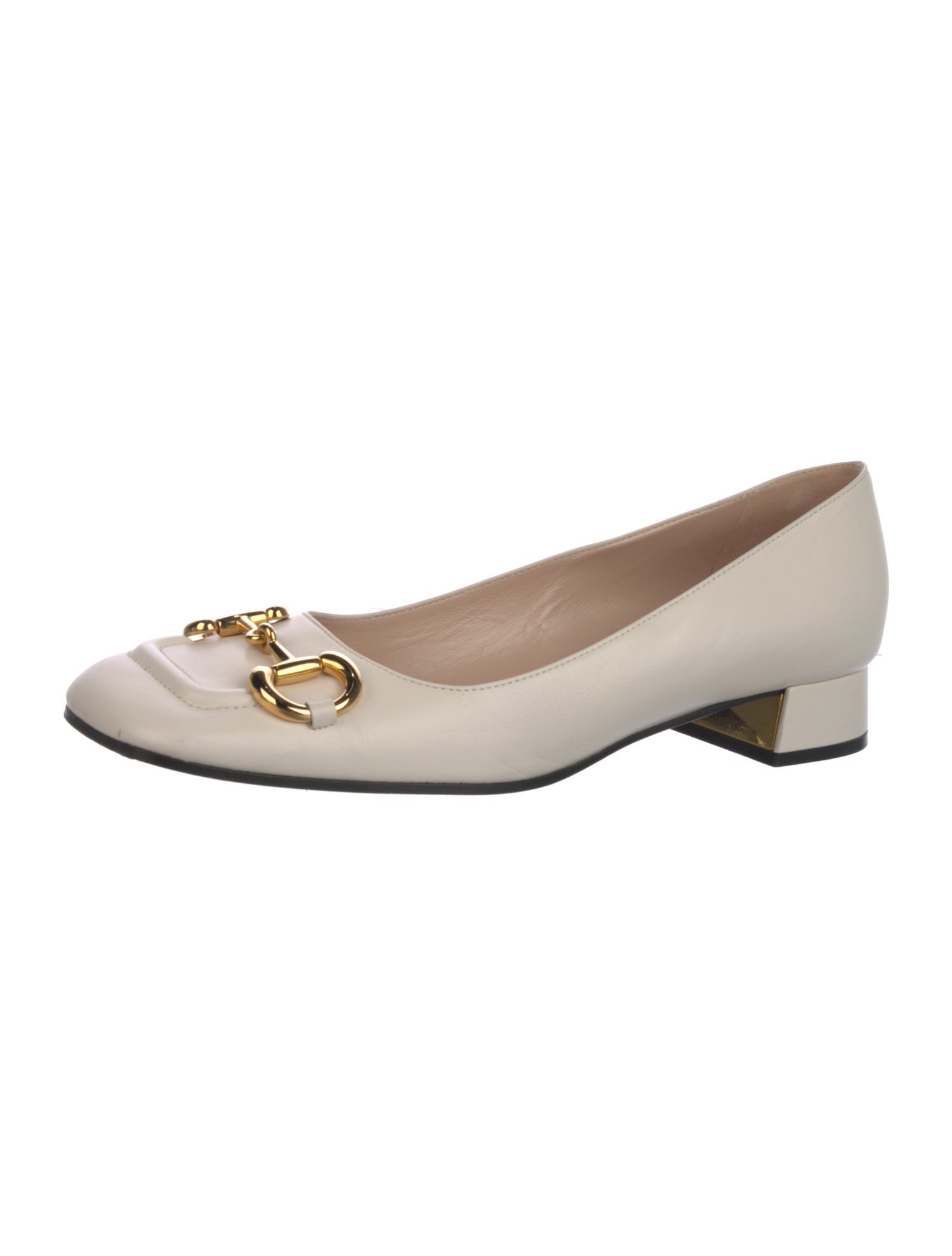 Gucci Hasler Horsebit Accent Leather Pumps