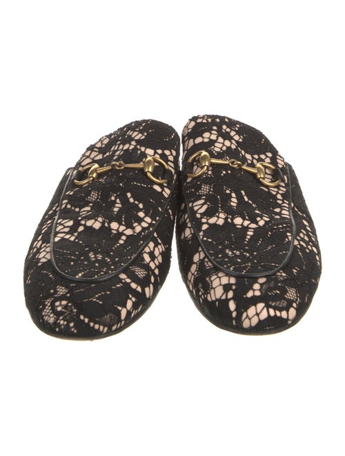Gucci Horsebit Accent Lace Mules
