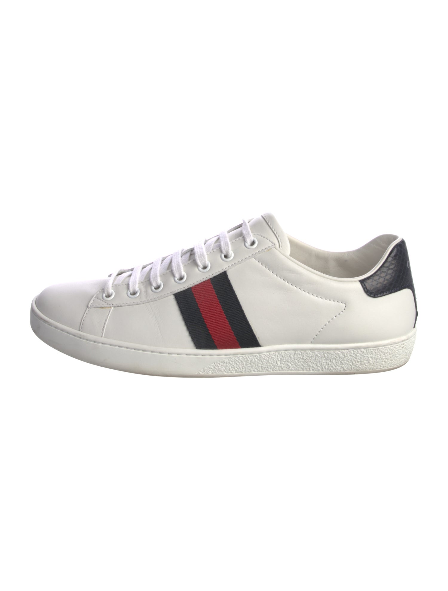 Gucci Web Accent Leather Sneakers