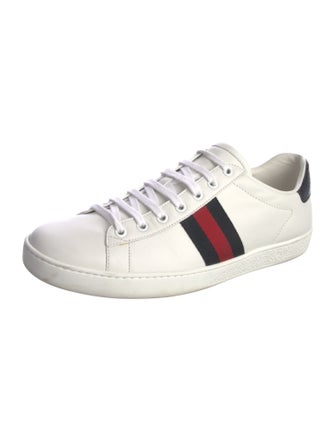 Gucci Web Accent Leather Sneakers