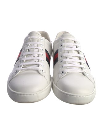 Gucci Web Accent Leather Sneakers