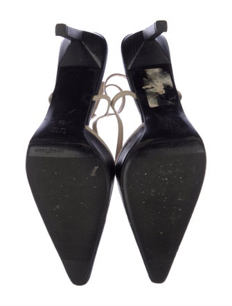 Gucci Leather Colorblock Pattern Slingback Pumps