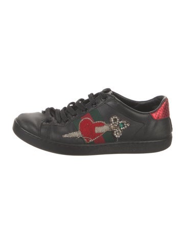 Gucci Sneakers Faux Pearl Accents Leather IT 35 | 5