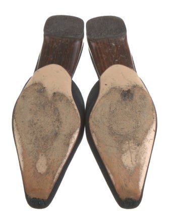 Gucci Canvas Bow Accents Mules