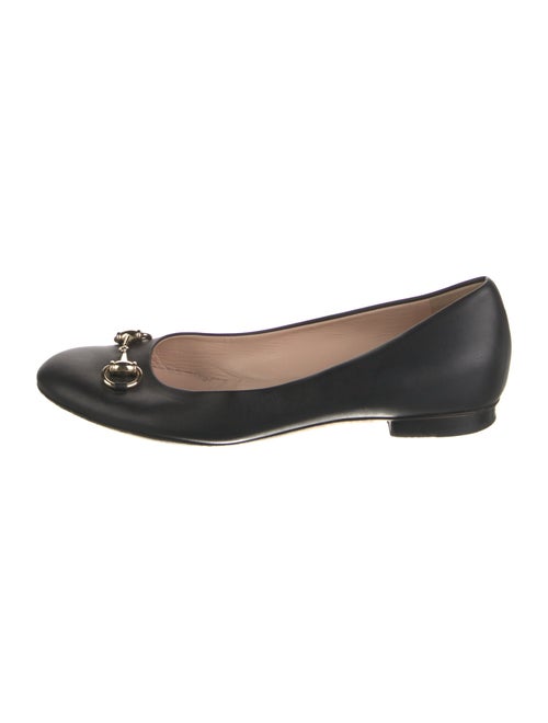 Gucci Horsebit Accent Leather Ballet Flats