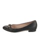 Gucci Horsebit Accent Leather Ballet Flats