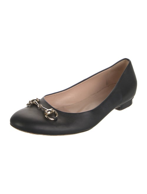 Gucci Horsebit Accent Leather Ballet Flats