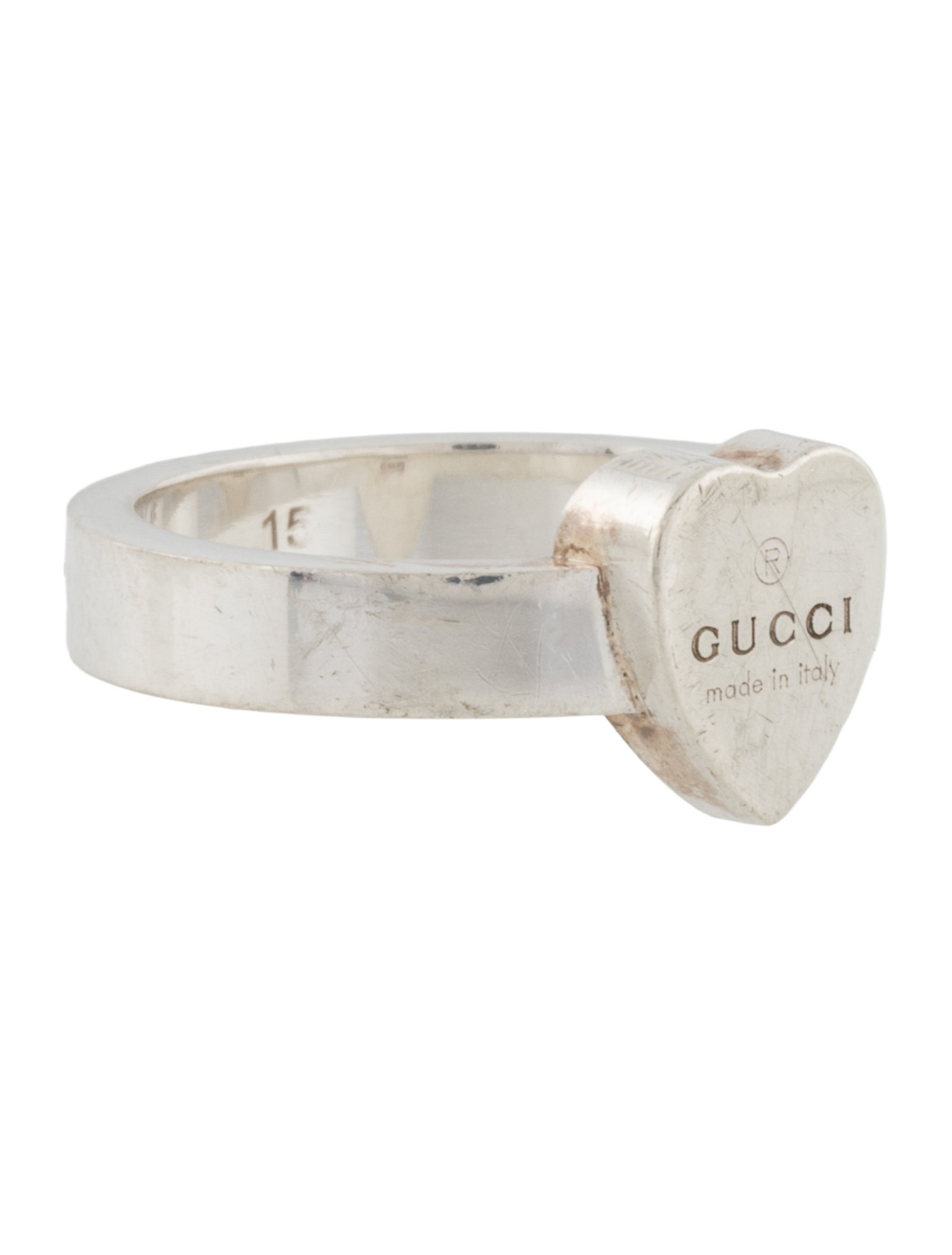 Gucci Logo Heart Cocktail Ring