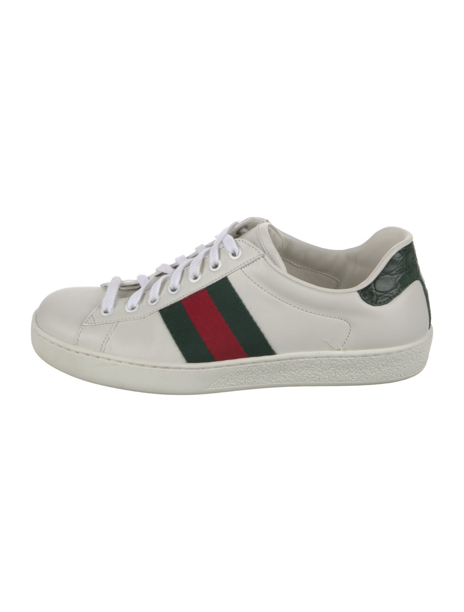 Gucci Web Accent Leather Sneakers